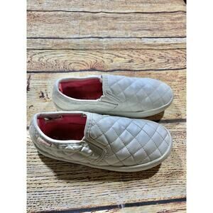 Girls Carters Shoes White Quilted Pattern Size 12 Leather
